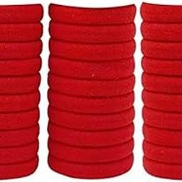 Daily use Ponytailers Hair Ties Elastic Rubberband Soft & Strong No Metal 1.4cm Thick for Women/Girls (Pack of 30)-image-57