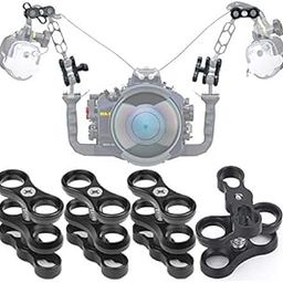4 Pcs 1" Aluminum Ball Clamp Mount for Underwater Diving Light Arms Tray System, Photography Diving Camera-picture-20