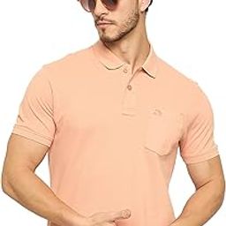 98 Degree North Men's Pure Cotton Solid Polo T-Shirt Has A Half Sleeves & Pocket On Chest-REM9770-image-10