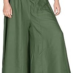 Women's Regular Fit Rayon Palazzo (Red, Maroon)-picture-1