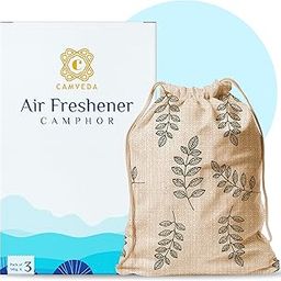 Air Freshener (Camphor) 50g-Pack of 3 (150g) | Pure & Organic Air Freshner For Rooms, Cars, Bathrooms, Closets, Drawers, Workspaces | Mosquito Repellent | Calming & Refreshing Fragrance-image-14