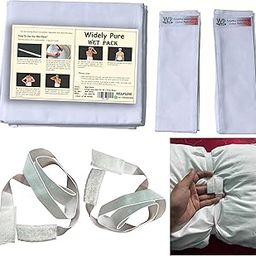Widely Pure Wet pack cotton patti satvik for body detox with 3 Elastic Velcro straps and 3 strips for abdomen, head and neck with user manual (Wet pack Improved model)-19