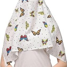 Cotton Short Scarf Cum Mask scarves Usable for vehicle Driver White Printed Design-image-55