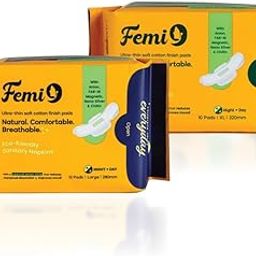 Femi9- Happy day everyday Ultra Soft Sanitary Pads for Women | Anti- Bacterial | Combo Pack | L- 12 Pads & XL- 10 Pads-17