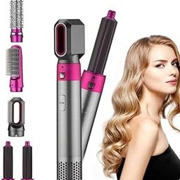 SRUY 5 in 1 Hair Dryer Styling Tool Multi-Head Hot Air Brush Comb Detachable Hair Styler with Dryer, Curler, Volumizer & Smoother Hair Care Tool for Women (Multicolor)-7