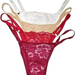 Women's Imported Thinnest Fabric Bow Lace Adjustable Thong/G-String Panties-33