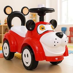 Storio Kuku Kids Ride-On Car – Push Toy for Boys & Girls, Comfortable & Durable, Red Color-image-45