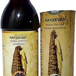 Amrit Navjeevan Hair Oil and Shampoo - Nourishing Formula with Natural Ingredients for Strong,Healthy Hair Growth and Scalp Care (400ML)-image-85