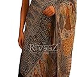 Pure Wool Traditional Madhubani Art Shawl, Handcrafted Designer Wrap, Multicolour-picture-15