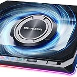 ICE COOREL Gaming Laptop Cooling Pad with Powerful Turbofan, RGB Laptop Cooler Stand with 8 Height Adjustable, Laptop Fan Cooling Pad for Laptop 15-21 Inches, Infinitely Variable Speed, LCD Screen-image-74