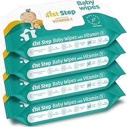 1st Step Baby Wet Wipes with Lid Enriched and Aloe-Vera and Jojoba Oil (72 Pcs, Pack of 4)-17