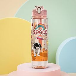 Baybee Galaxy Baby Sipper Water Bottle with Soft Silicone Straw and Strap | Spill-Proof & BPA Free Safe Sippy Water Bottle 800ml for Kids 6+ Months | Ideal Sipper for Baby, Kids, Toddlers (Pink)-image-119
