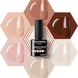 THR3E STROKES Gel Nail Polish Set Gel Polish Orange Hot Pink Blue Yellow Green Purple Vibrant Spring Summer Gel Polish 7ML (UV/LED LIGHT REQUIRED) (BOURBON 678, 7.5ML)-image-32