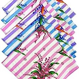 Premium Cotton Handkerchiefs - 11 * 11 Soft Prints for Women/Girls (Pack of 06, Multicolor. Designs Will Vary as per Availability)-5