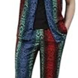 Animal Printed Cuban Collar Relaxed-Fit Shirt with Trousers-image-12