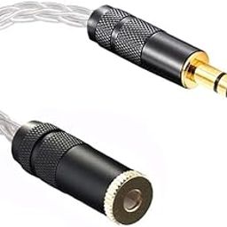 luxferre 4.4mm Extension Cable 4.4mm Balance Cable 4.4mm 5 Pole Male Female 4.4 to 4.4 cable 4.4mm Conversion Cord Compatible with NW-WM1A, NW-WM1Z, ZX300, TA-ZH1ES, PHA-2A, 4.4 cable, Monocrystalline-15