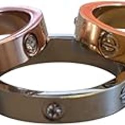 Band Ring Set for Women & Girls | 18K Gold, Silver & Rose Gold Combo | Anti-Tarnish Adjustable Rings (Set of 3 Colors)-image-25