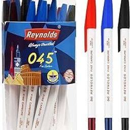 Reynolds 045 CARBURE 25 CT JAR, 16 BLUE, 6 BLACK & 3 RED | Ball Point Pen Set With Comfortable Grip | Pens For Writing | School and Office Stationery | Pens For Students | 0.7mm Tip Size-27