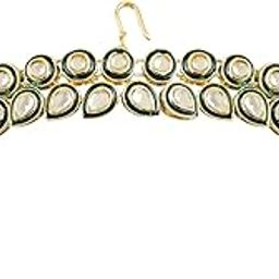 Gold Plated Traditional Meenakari Kundan Handcrafted Sheeshphool Matha Patti Sheeshpatti For Women/Girls (T2113G)-14