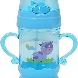 Tinny Tots Baby Unbreakable Sipper Bottle Cup/Mug Learning Sippy BPA Free Anti Spill Sippy Cup Dust-Proof Sippy Cup with Twin Handles Sipper for Toddlers/Infants/Babies (Blue - SB3312, Medium)-image-11