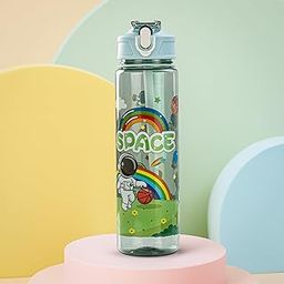Baybee Galaxy Baby Sipper Water Bottle with Soft Silicone Straw and Strap | Spill-Proof & BPA Free Safe Sippy Water Bottle 800ml for Kids 6+ Months | Ideal Sipper for Baby, Kids, Toddlers (Green)-image-120