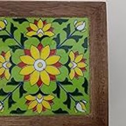 Handcrafted Wooden Storage Box with Floral Design Lid, Red Interior, Rustic Brown (Wooden)-image-51