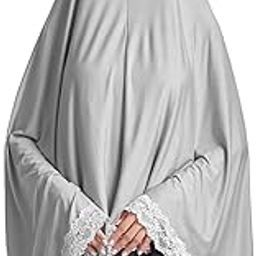 Women Stretchable Jersey Jilbab Cum Prayer khimar Hijab (Free Size) 42 Inch-image-93