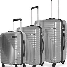 Ivy Nxt 3PCSET 4 Spinner Wheels Hard Luggage Polycarbonate Check-in Trolley Bags for Travel with Mounted TSA Lock for Unisex - Silver, Small, Medium, Large, 79 cm-12