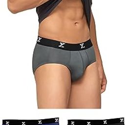 Men's Ace Micromodal Regular Fit Solid Antimicrobial Briefs with No Marks Waistband (Pack of 3)-image-27