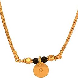 Golden Mangalsutra 30" Length With Vati Tanmaniya One Gram Gold Traditional No.309 For Womens-image-64