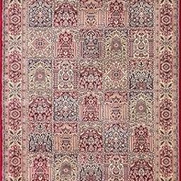 Roar Carpet Luxurious Supersoft Silk-Touch Kashmiri & Modern Carpets (6 x 9 Feet, Red P15) Elegant, Warm Area Rugs for Living Room, Bedroom and for Hall-image-24