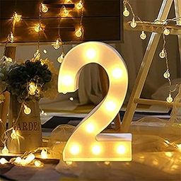 Party Propz Marquee Number Light Letters for Room Decor Lights - (2) Led Lights for Room Decoration - Asthetic Decorations Number Light for Room Decor Light/Kids Room Decor Items for Number Lights-7
