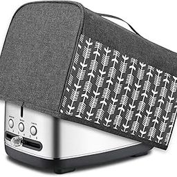 Yarwo 2 Slice Toaster Cover with Pockets and Top Handle, Nylon, Water Resistant, Gray with Arrow-picture-31