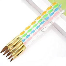 5 Pcs Acrylic Brush For Nails Acrylic Nail Art Brush set kit for salon Acrylic Nail Art Brushes Gel Nail Brush Acrylic Nail Art Builder Brush-image-20