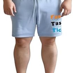 UNSTD Men's Shorts, 100% Cotton Lightweight & Comfortable Regular Fit with 1 Zipper Pocket for Gym, Running, Cycling and Plus Size Shorts, Size - 3XL to 9XL-picture-27