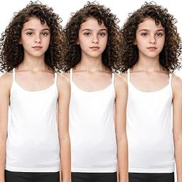 Adira | Cotton Camisole for Beginners | Beginners Cami for Puberty | Flat Padding for Nipple Coversage | Confidence for School & Home | Soft Stretchy Cotton | Pack of 3-image-15
