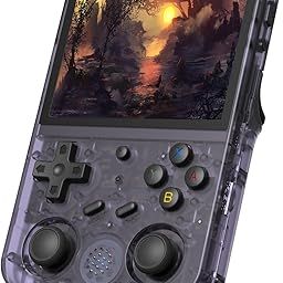 MOUJI RG353V Handheld Console Game 3.5 Inch IPS Screen 640*480 High Resolution CPU RK3566 Quad-Core OS Android 11, Linux 2G/32G+16G 3200mAh Battery(Purple Transparent)-image-66
