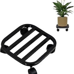 Hind Enterprises Single Plant/Pot Stand with Wheels | Heavy-Duty Iron Stand for Indoor & Outdoor Use | Rectangular | 2 Lockable Wheels | Rust & Dust Proof (Load Capacity 100 Kg)-image-29