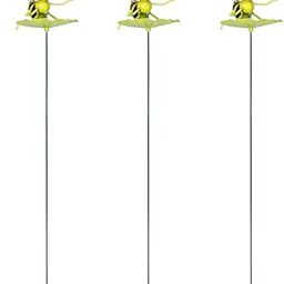Wonderland Set of 3 Bee Garden Stakes | PVC & Metal Material | Honey Bee Garden Decoration | 26.7 Inch Height | Garden, Balcony & Indoor Decor-image-70