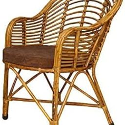 CFT Bamboo Wooden Cane (Rattan, Bait) Chair for Lawn, Arm, Room, Indoor Outdoor with Cushion-image-20