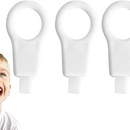 GROPOTIT 3PCS Teeth Cleaning Brush Anti-Yellowing Brightening Plastic Oral Brush Removes Dirt and Stains Teeth Cleaning Wiping Kids Toothbrush Kit for Deep Clean ​ Teeth Whitening brush​ (3)-0