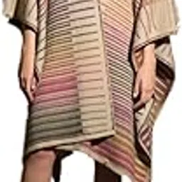 khaleej Women Moonstone Striped Cape (Rainbow_Free Size)-picture-36
