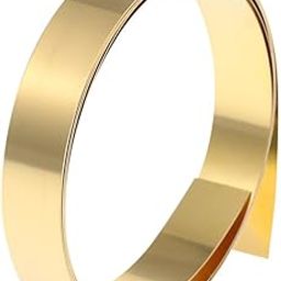 AllGIFT Brass Sheet Roll,1000mm x10mm Metal Foil,Thin Brass Strip Yellow Practical for Crafts, Electrical Repairs, Grounding(0.2x10x1000mm)-image-95