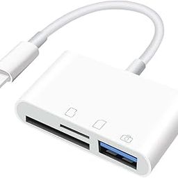 SD Card Reader, Portable Camera Adapter 3 in 1 Card Reader, Multi-function Storage Card Reader for iphone and ipad-25