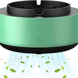 GION Multifunctional Ashtray with Filter, Indoor Outdoor Air Purifier Desktop Ashtray for Home Office Cigarettes Ashtray (1Pcs) (Green)-image-87