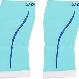 Ubervia Compression Sleeves for Men and Wome, Footless Leg Compression Sleeve Splint for Sports Running,Cycling, Travel, Comfortable and Secure, Light Blue (L/XL)-image-21