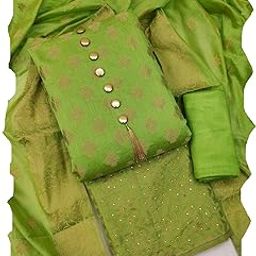 Women's Banarasi Silk Woven Design Work Unstitched Dress Material-picture-49
