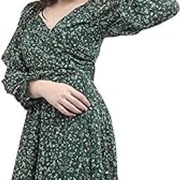 tokyo talkies Women's Long Sleeves Sweet Heart Neck Printed Dresses | Stylish Dresses | Casual Dresses-picture-33