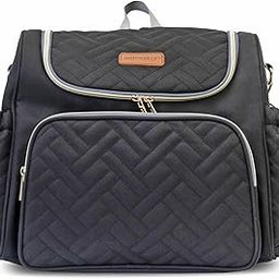 Motherly Diaper Quilted Diaper Bag for Mothers for Travel with Changing Mat - Spacious Diaper Bags for Mom | Baby Bag with Multi-Pocket Design | Maternity Bags for Mother and Baby (Black)-20