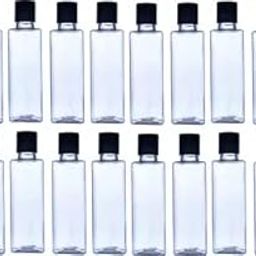 Thinqkart Select 100Ml Empty Clear Square Travel Bottle With Black Flip Top Cap,Multipurpose Reusable Container For Hair Oils, Shampoo, Conditioner, Lotion, Medicated Oil And Sanitizer (Pack Of 20)-5
